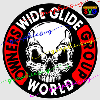 Wide Glide , Motorcycle Biker SVG, EPS, PNG, Muscle Enthusiasts [all layered by color file]