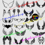 Wing Design SVG, EPS, PNG. (all layered by color vector file)