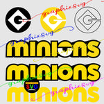 Minions Faces, Banana heads, Minions Gru, SVG, EPS, Minions Party PNG(layered vector)