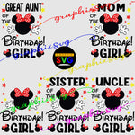 Birthday Girl Family, Birthday Squad, Minnie Mouse Family Birthday Girl Svg, Eps, Png(all layered file)