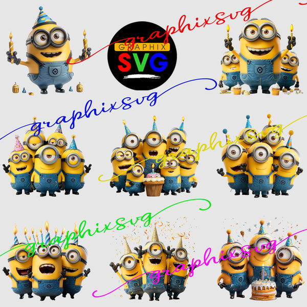 Minions Faces, Banana heads, Minions Gru, SVG, EPS, Minions Party PNG(layered vector)