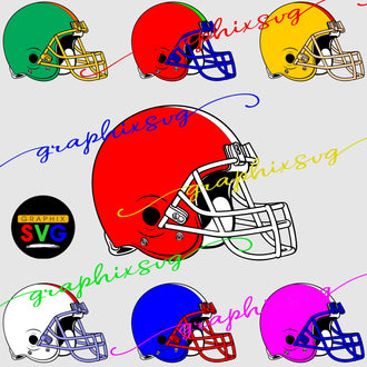 Football Helmet SVG, EPS, PNG. (all layered by color vector file)