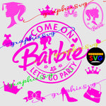 Come On Barbie SVG, Lets go Party SVG, EPS, PNG, Barbie Girl, Barbie Doll. [all layered by color file]