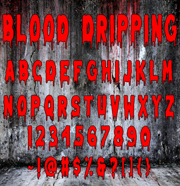 Blood Font SVG, Blood Font EPS, Dripping Font SVG, Dripping Font eps, [ include .ttf ]