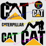 Cat Caterpillar, Sexy Cat SVG, EPS, PNG [all layered by color]