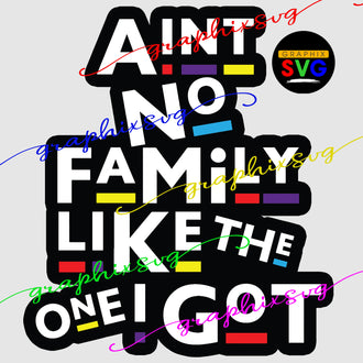 Ain't No family like the one I got, Family reunion SVG, EPS, PNG [all layered by color].