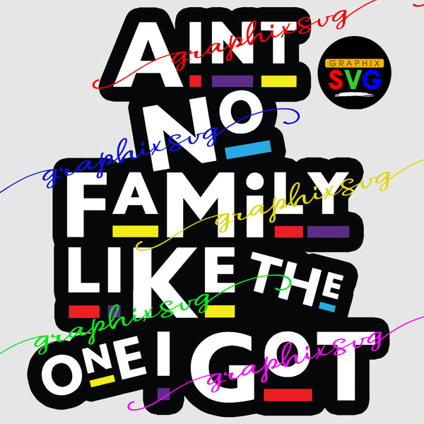 Ain't No family like the one I got, Family reunion SVG, EPS, PNG [all layered by color]