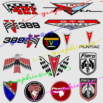 Pontiac SVG, Pontiac EPS, Pontiac, Classic Car, GMC {Download layered vector file}