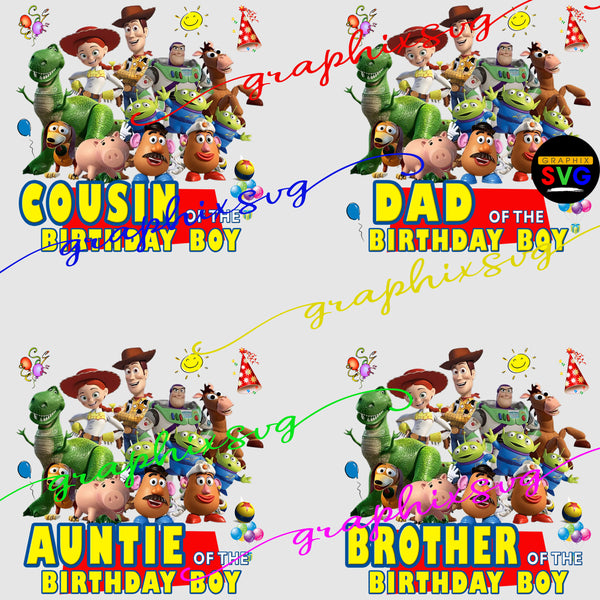 Toy Story Family Birthday PNG file,Toy Story Birthday Party Digital Download,Toy Story Of The Birthday Boy