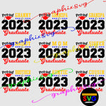 Graduation SVG, Grad, Graduation EPS, Graduate PNG Family Package (all layered by color vector)