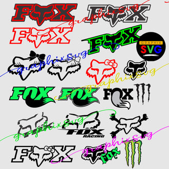 Out Door Sports, Fox Racing SVG, EPS, PNG. (all layered by color vector file)