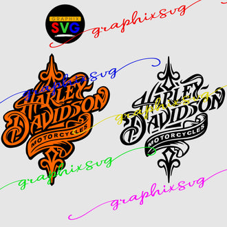 Harley Davidson Heart SVG, EPS, PNG. Motocycle (all layered by color vector file)