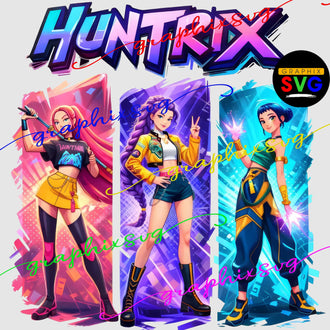 Kpop Demon Hunters, Huntrix  PNG file