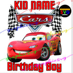 Cars Family Birthday Bundle PNG file, Cars Birthday Boy, Lightning McQueen