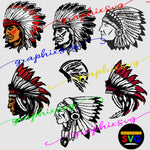 Native American SVG, Native American EPS, Indian Chief [all layered file]