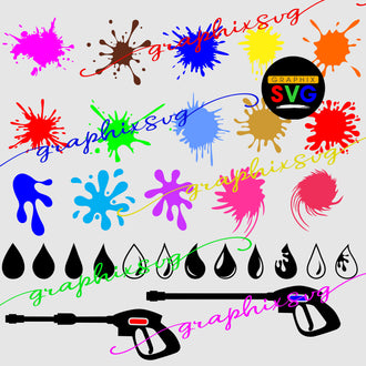 Splash Water SVG, Splash Water EPS. Splash Water PNG, power wash gun { Layered Vector File}