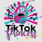 TikTok Birthday SVG, TikTok Princess EPS, TikTok Party PNG - { all layered file by color}