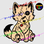 Wolf SVG, Wolf EPS, Wolf PNG. Vintage Raccoon [all layered by color file]