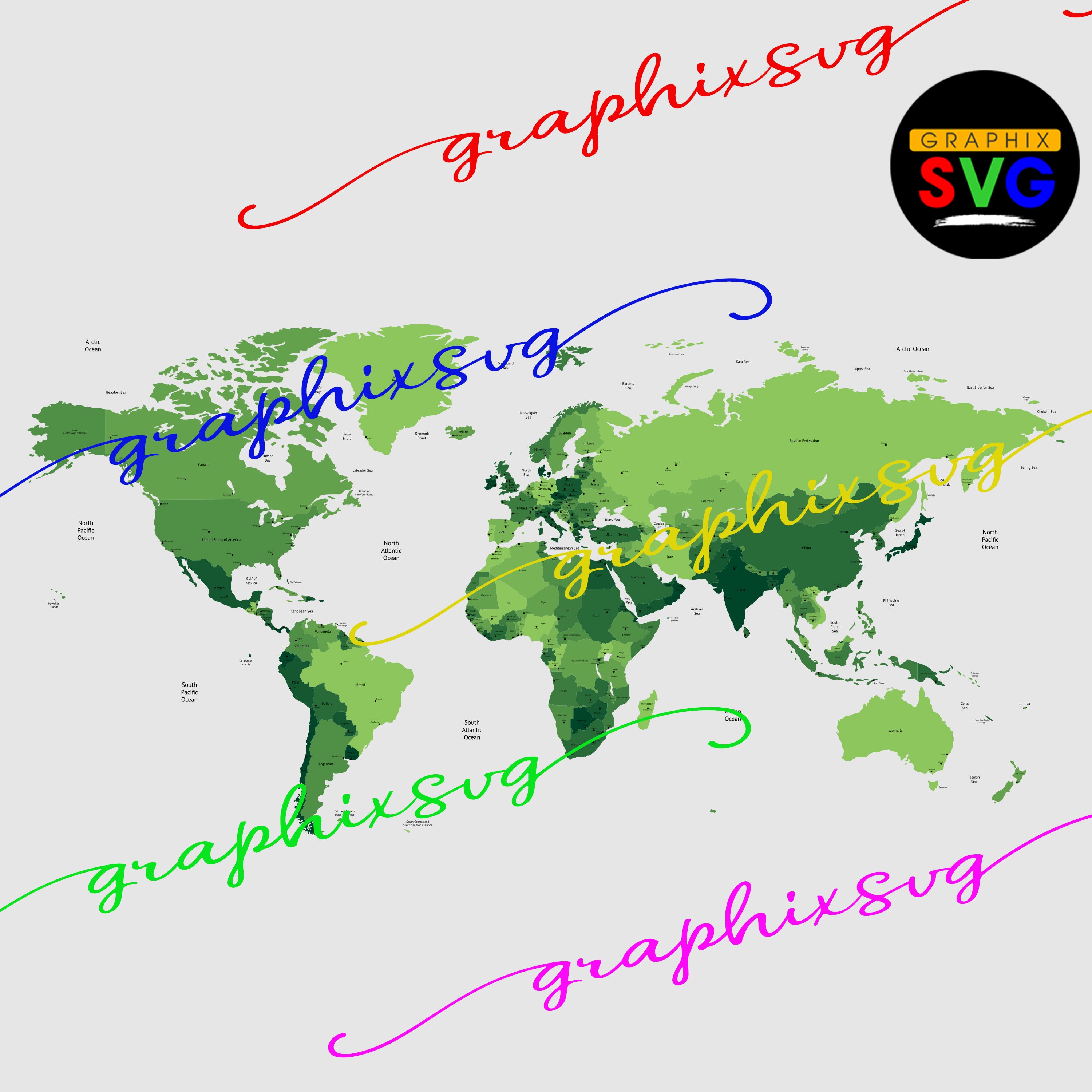 Vector Map World Map SVG, World Map EPS, World Map PNG. all separated country, la ...